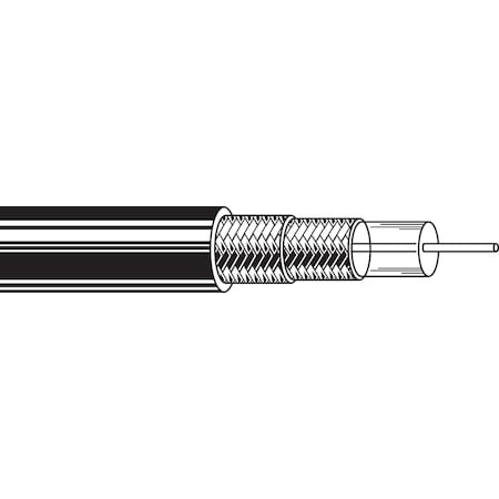 Belden RG59 20 SOL BC PE DOUBLE BRD, (2-98% TNC BRD SHDS) PE JKT, 1000FT 8281 0101000